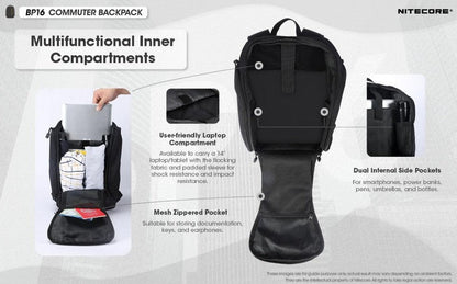Sac à dos Nitecore BP16 - 16 litres - imperméable  NYCTALOPE  