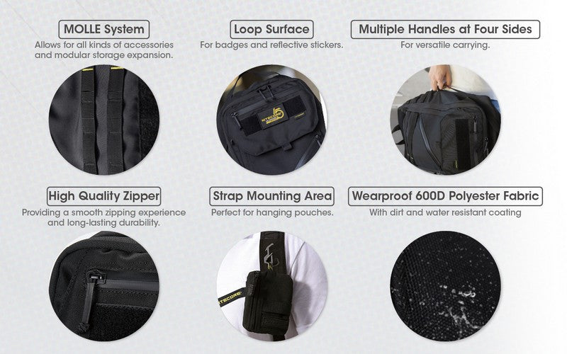 Sac à dos Imperméable Nitecore BP23 – 23L – Polyester 600D  NYCTALOPE  