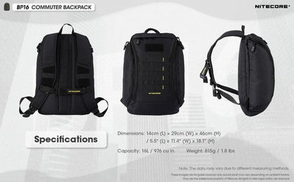 Sac à dos Nitecore BP16 - 16 litres - imperméable  NYCTALOPE  