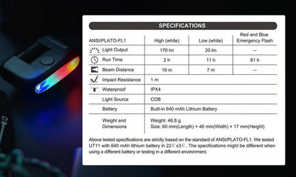 Lampe Frontale Multifonction Nextorch UT11C - 170Lumens - signal light  NYCTALOPE  