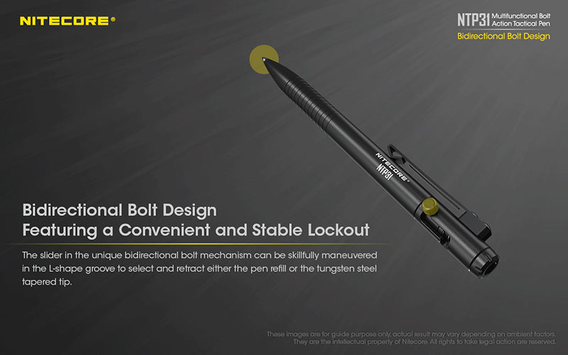 Stylo Tactique Nitecore NTP31 - Brise-vitre - Autodéfense Nitecore