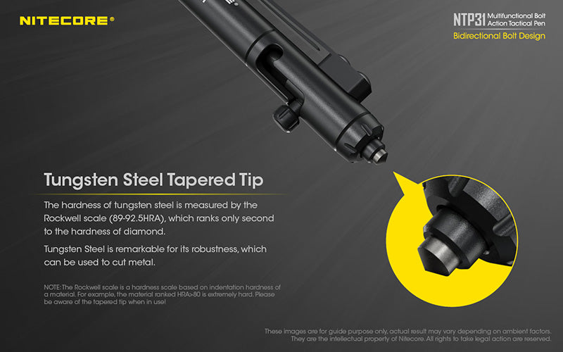 Stylo Tactique Nitecore NTP31 - Brise-vitre - Autodéfense Nitecore