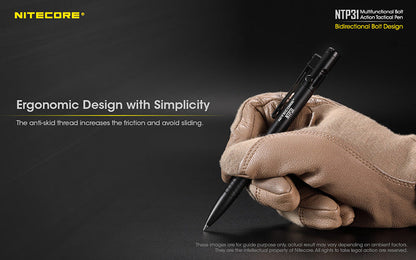 Stylo Tactique Nitecore NTP31 - Brise-vitre - Autodéfense  NYCTALOPE  