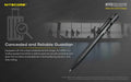 Stylo Tactique Nitecore NTP31 - Brise-vitre - Autodéfense  NYCTALOPE  