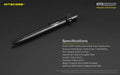 Stylo Tactique Nitecore NTP31 - Brise-vitre - Autodéfense  NYCTALOPE  