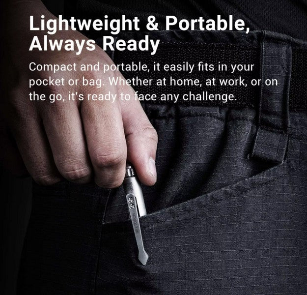 Nextorch NP11 Ti - Stylo tactique de sécurité avec brise vitre - Titane - NYCTALOPE