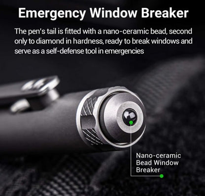Nextorch NP11 Ti - Stylo tactique de sécurité avec brise vitre - Titane - NYCTALOPE