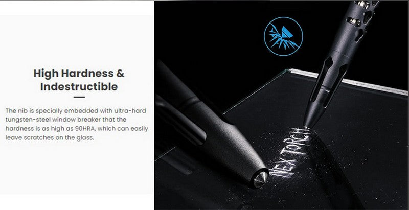 Nextorch NP20 - Stylo tactique de sécurité avec brise vitre - Noir  NYCTALOPE  