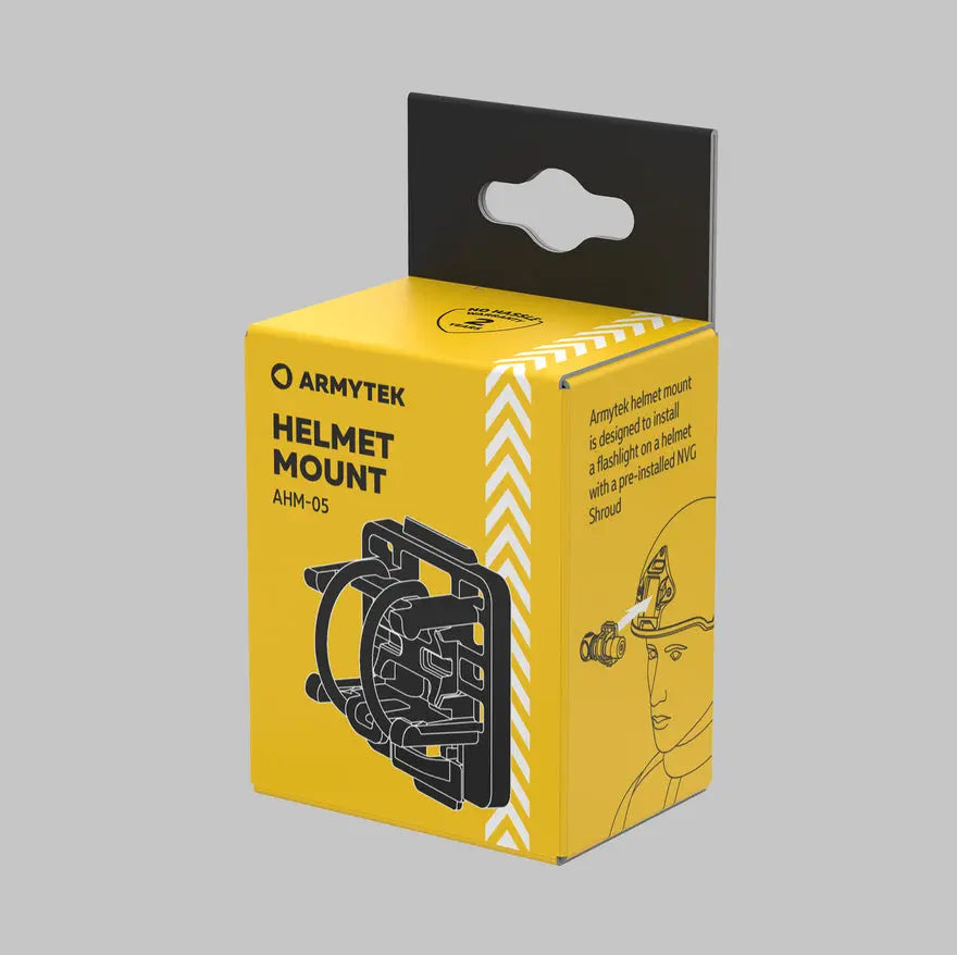 Support Armytek AHM-05 pour casque équipé d'un NVG Shroud pour lampe Wizard et Elf  NYCTALOPE  