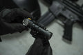 Support Armytek AHM-05 pour casque équipé d'un NVG Shroud pour lampe Wizard et Elf  NYCTALOPE  