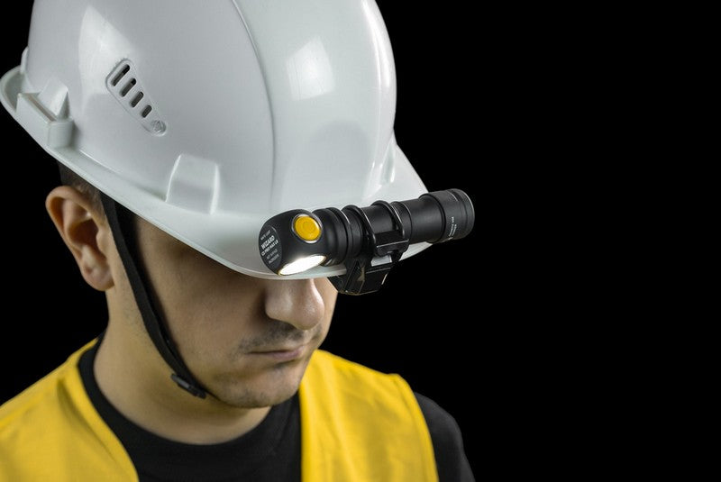 Support Armytek AHM-04 pour casque de chantier, sécurité, lampe Wizard et Elf  NYCTALOPE  