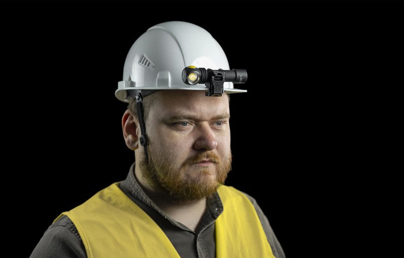 Support Armytek AHM-04 pour casque de chantier, sécurité, lampe Wizard et Elf  NYCTALOPE  