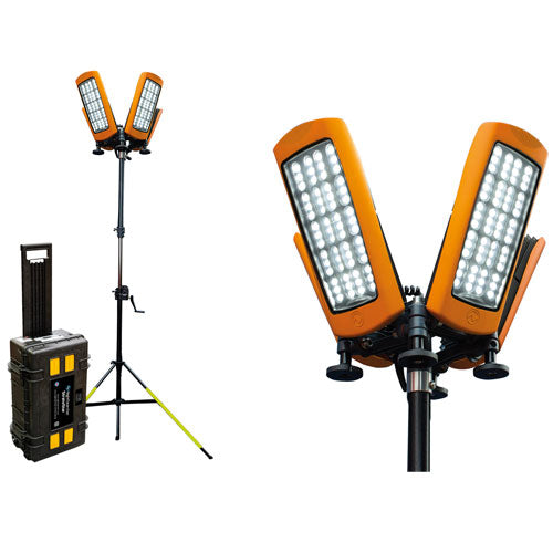 Tour d'éclairage Nightsearcher STRATOSTAR 115000 Lumens - Batterie LiFePO4 18Ah - Trépied 4,5m - IP67 - NYCTALOPE