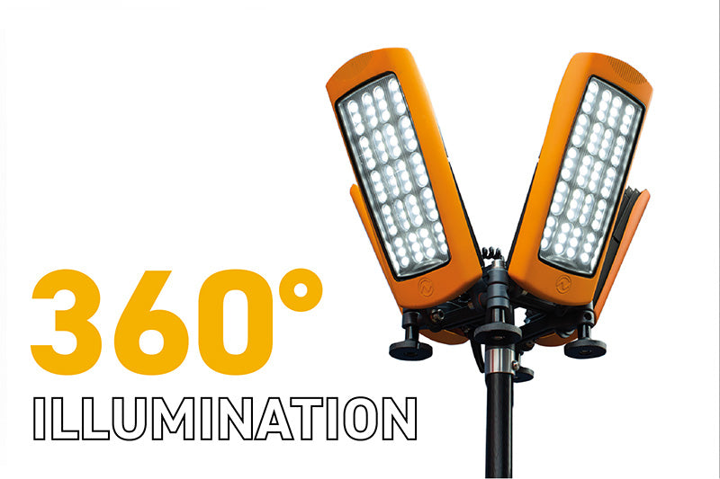 Tour d'éclairage Nightsearcher STRATOSTAR 115000 Lumens - Batterie LiFePO4 18Ah - Trépied 4,5m - IP67 - NYCTALOPE