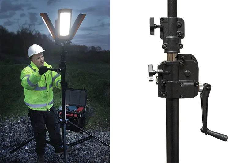 Tour d'éclairage Nightsearcher STRATOSTAR 115000 Lumens - Batterie LiFePO4 18Ah - Trépied 4,5m - IP67 - NYCTALOPE