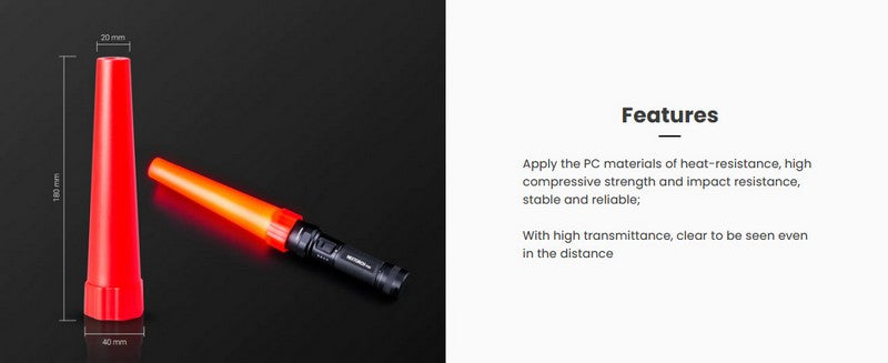 Nextorch cône diffuseur orange - traffic Wand  NYCTALOPE  