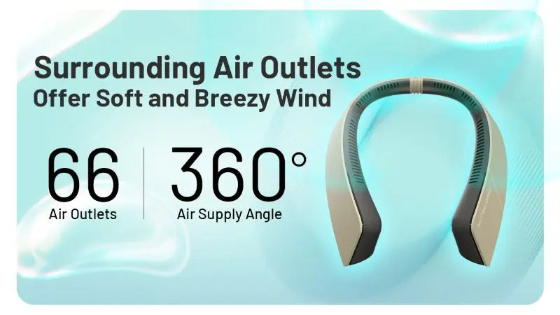 Ventilateur de cou portable Nitecore NEF20 – capacité 4000 mAh – Rechargeable USB-C  NYCTALOPE  