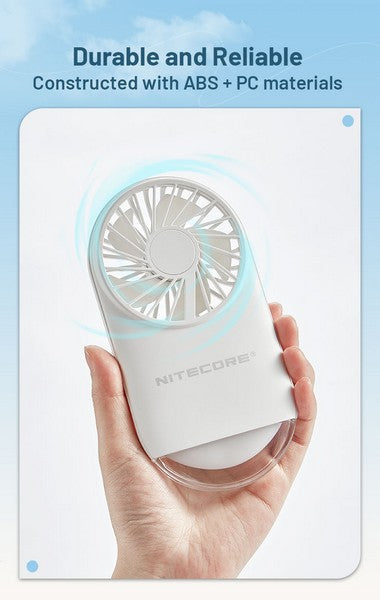 Ventilateur de poche multifonctions Nitecore NEF02 - rechargeable avec lumière d'appoint  NYCTALOPE  