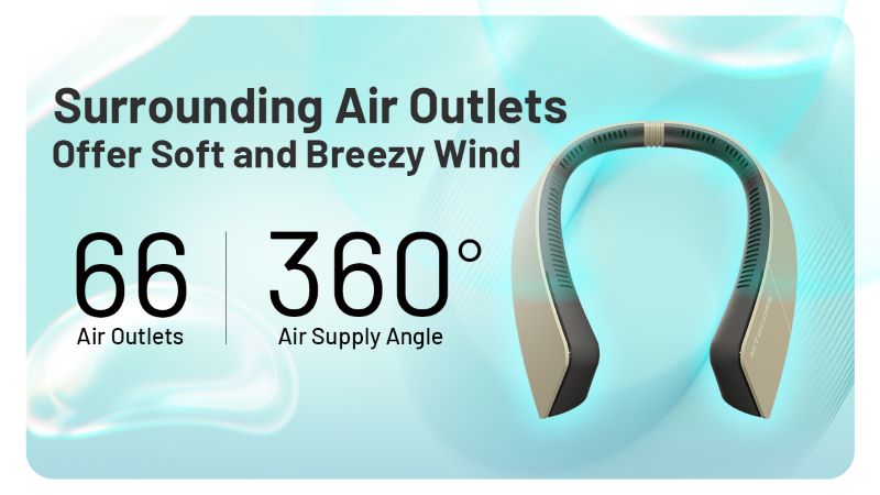 Ventilateur de cou portable Nitecore NEF20 – capacité 4000 mAh – Rechargeable USB-C Nitecore