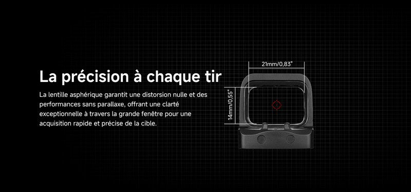 Olight Osight S | Viseur point rouge de 2 MOA et cercle de 32 MOA - NYCTALOPE