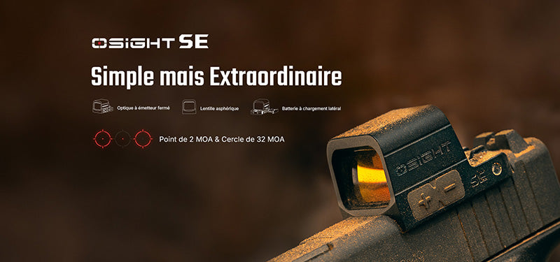 Olight Osight SE - Optique fermée à point rouge avec empreinte RMSc et batterie remplaçable