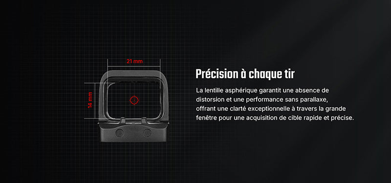 Olight Osight SE - Optique fermée à point rouge avec empreinte RMSc et batterie remplaçable