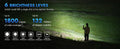 Wuben E7 - Lampe frontale LED rechargeable 1800 lumens