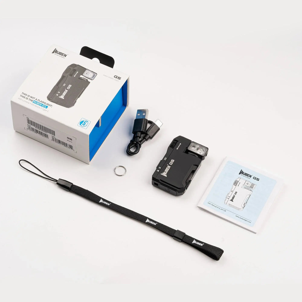 Wuben G5 - Lampe torche EDC porte-clés rechargeable 400 lumens  NYCTALOPE  