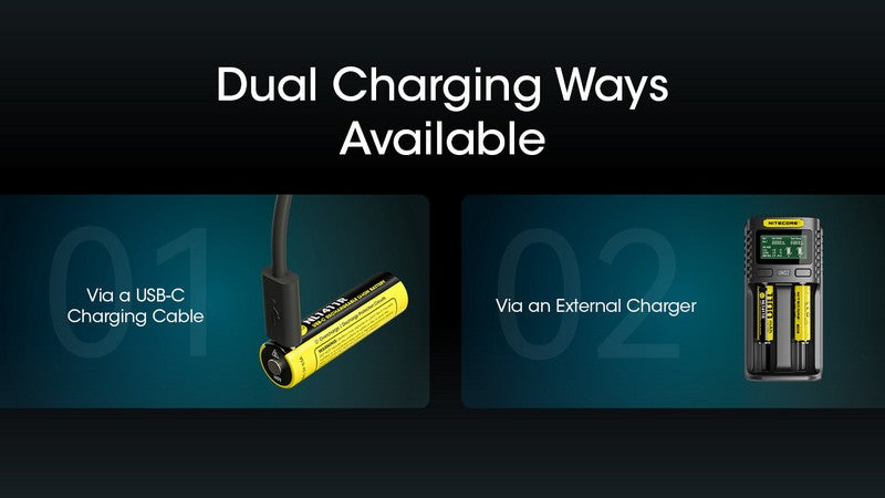 Batterie Nitecore NL1411R 14500 - 1100mAh rechargeable en USB-C  NYCTALOPE  