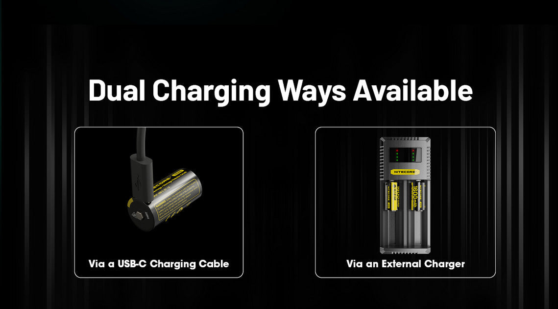 Batterie Nitecore NL1816R 18350 rechargeable USB-C - 1600mAh 3.6V protégée Li-ion  NYCTALOPE  