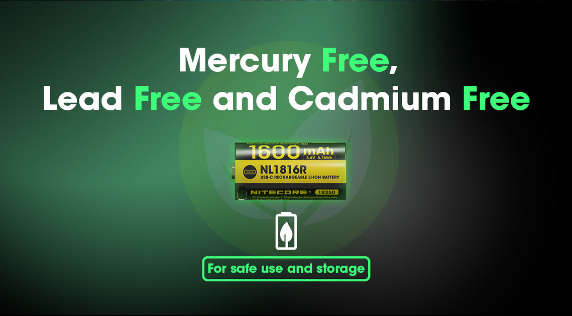 Batterie Nitecore NL1816R 18350 rechargeable USB-C - 1600mAh 3.6V protégée Li-ion  NYCTALOPE  
