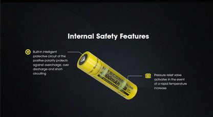 Batterie Nitecore NL1840 18650 - 4000mAh 3.6V protégée Li-ion  NYCTALOPE  