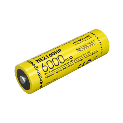 Batterie Nitecore NL2160HP 21700 - 6000mAh 3.6V - protégée Li-ion  NYCTALOPE  