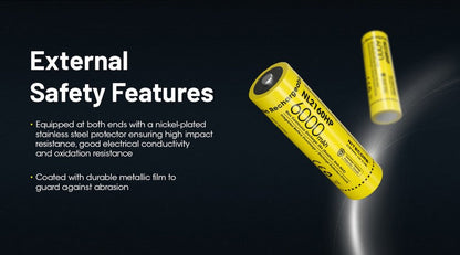 Batterie Nitecore NL2160HP 21700 - 6000mAh 3.6V - protégée Li-ion  NYCTALOPE  