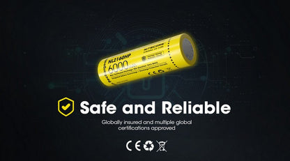 Batterie Nitecore NL2160HP 21700 - 6000mAh 3.6V - protégée Li-ion  NYCTALOPE  