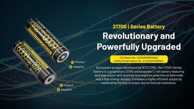 Batterie Nitecore NL2160HPi 21700 - 6000mAh 3.6V - protégée Li-ion
