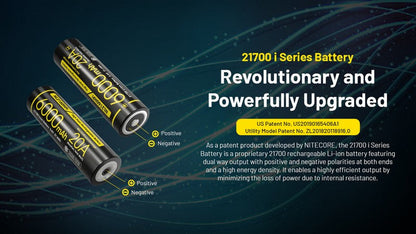 Batterie Nitecore NL2160HPi 21700 - 6000mAh 3.6V - protégée Li-ion  NYCTALOPE  