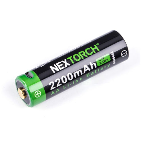 Batterie Nextorch LR06 (AA) 1.5V - 2200mAh port USB-C intégré  NYCTALOPE  