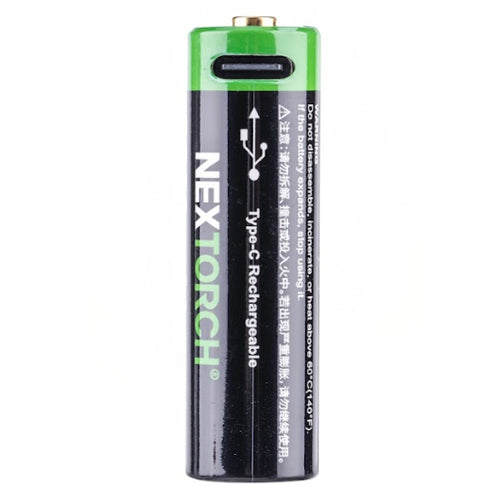 Batterie Nextorch LR06 (AA) 1.5V - 2200mAh port USB-C intégré  NYCTALOPE  