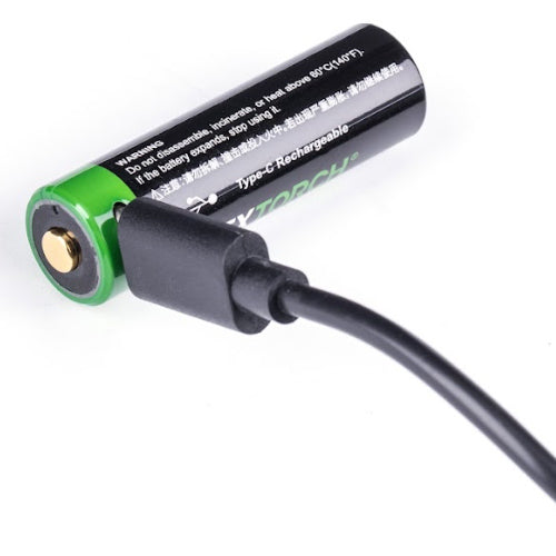 Batterie Nextorch LR06 (AA) 1.5V - 2200mAh port USB-C intégré  NYCTALOPE  