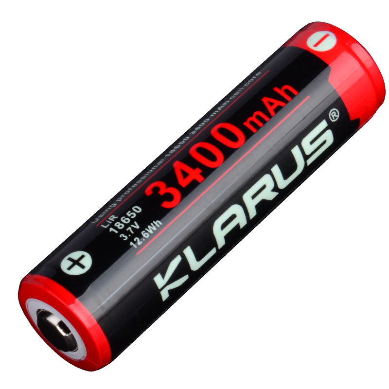 Batterie Klarus 18650 LiR 3400mAh 18650BAT-34 pour lampe XT2C, XT2CR, XT11S, XT12GT - NYCTALOPE