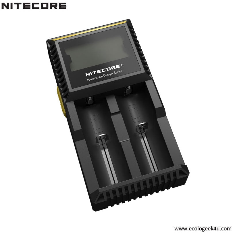 Chargeur D2 Nitecore Li-ion, IMR, Ni-MH, LiFePO4 et Ni-CD  NYCTALOPE  