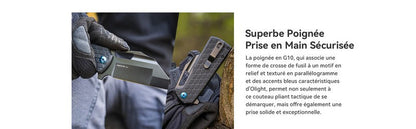 Olight Heron L1 - Couteau Pliant Tactique - Oknife  NYCTALOPE  