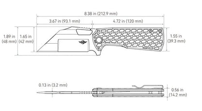 Olight Heron L1 - Couteau Pliant Tactique - Oknife  NYCTALOPE  