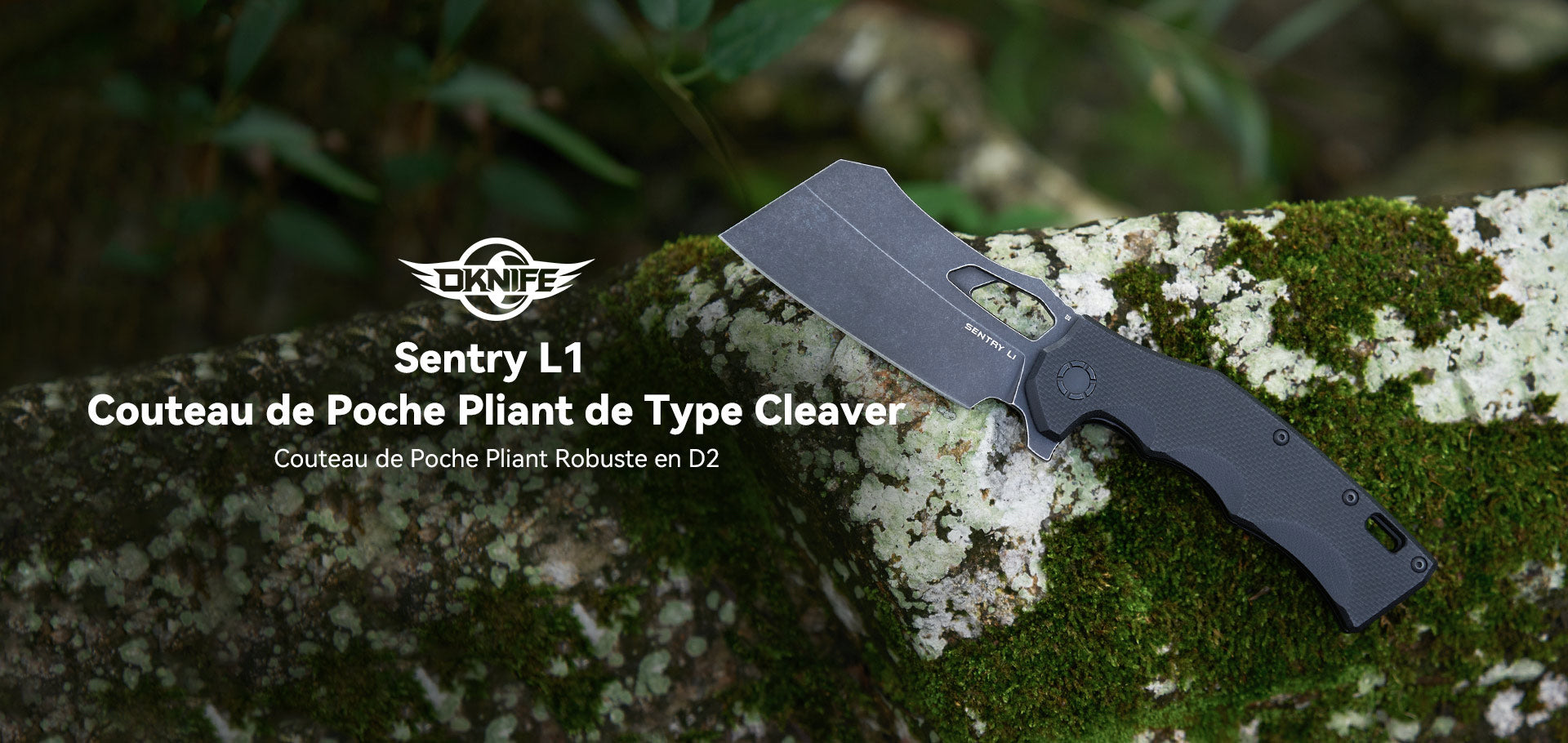 Olight Sentry L1 - Couteau de Poche Pliant de Type Cleaver - Oknife