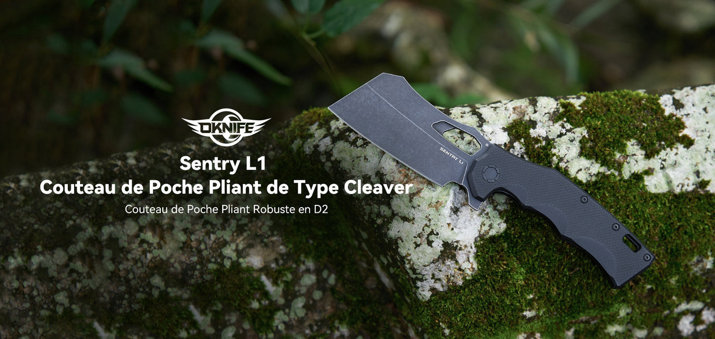 Olight Sentry L1 - Couteau de Poche Pliant de Type Cleaver - Oknife  NYCTALOPE  