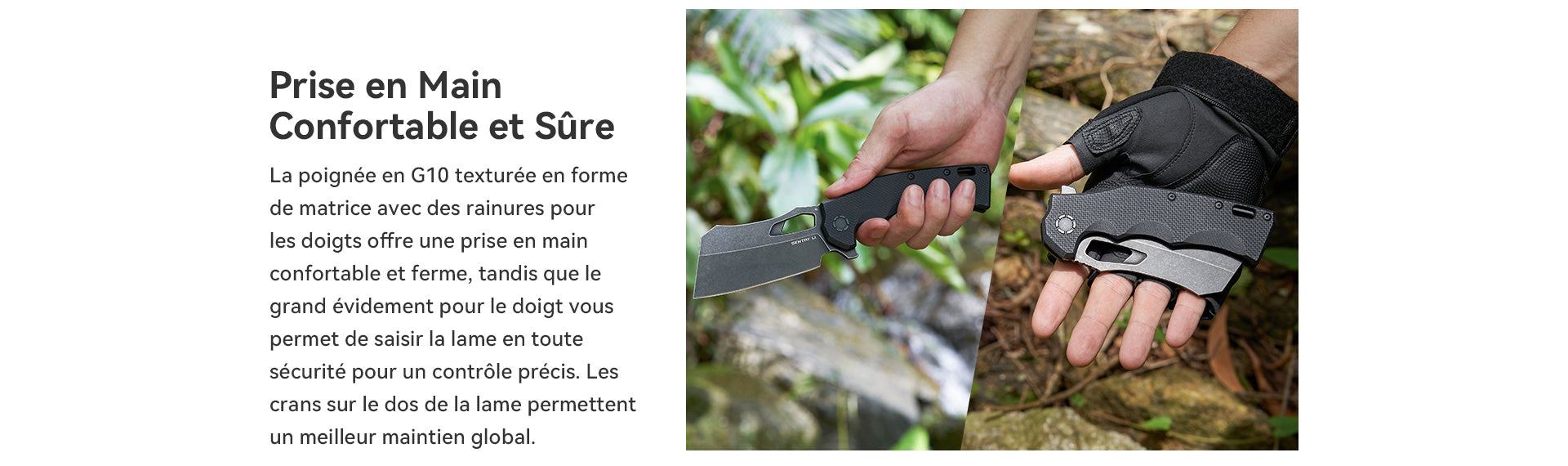 Olight Sentry L1 - Couteau de Poche Pliant de Type Cleaver - Oknife  NYCTALOPE  