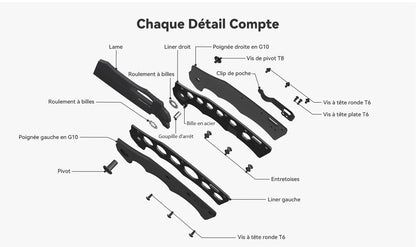 Olight Sentry L1 - Couteau de Poche Pliant de Type Cleaver - Oknife  NYCTALOPE  