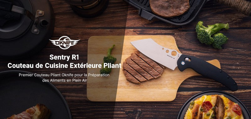 Olight Sentry R1 - Couteau de Cuisine Extérieure Pliant - Oknife  NYCTALOPE  