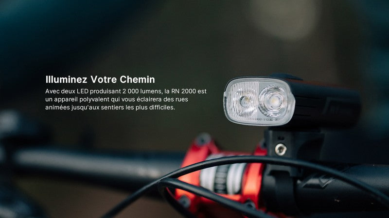 Lampe Vélo Olight RN 2000 – 2000 Lumens  NYCTALOPE  